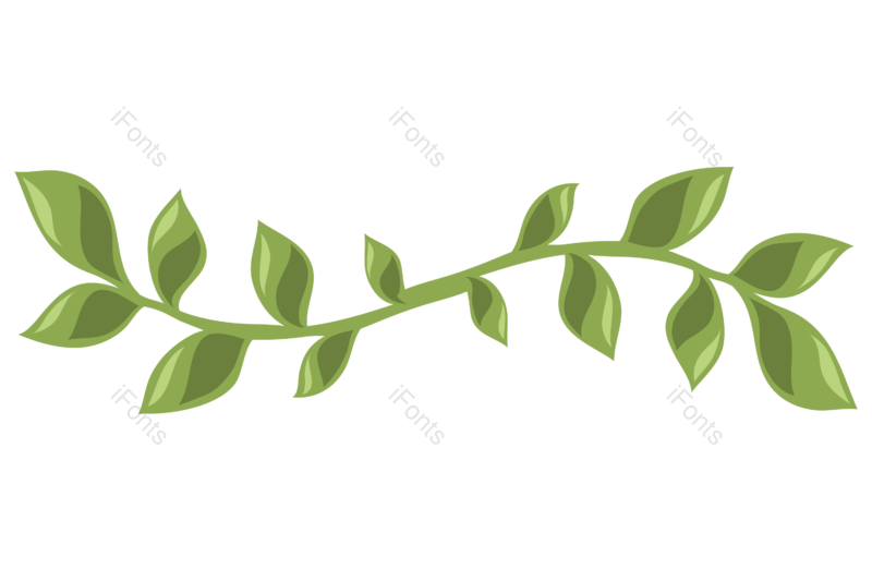 水彩质感图片,绿叶元素,花草PNG,树叶免抠素材